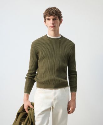 Men's Fine Knit Microstructure Sweater