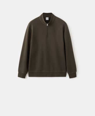 Men's Cotton Zip-Neck Sweatshirt