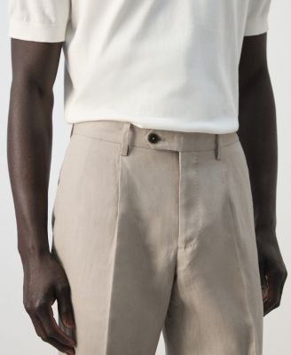 Men's Amalfi Linen Slim-Fit Suit Pants