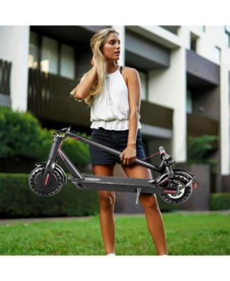 500W Electric Scooter, 20MPH & 21-Mile Range, 8.5" Tire, Fast Folding, Dual Braking System, LED Display