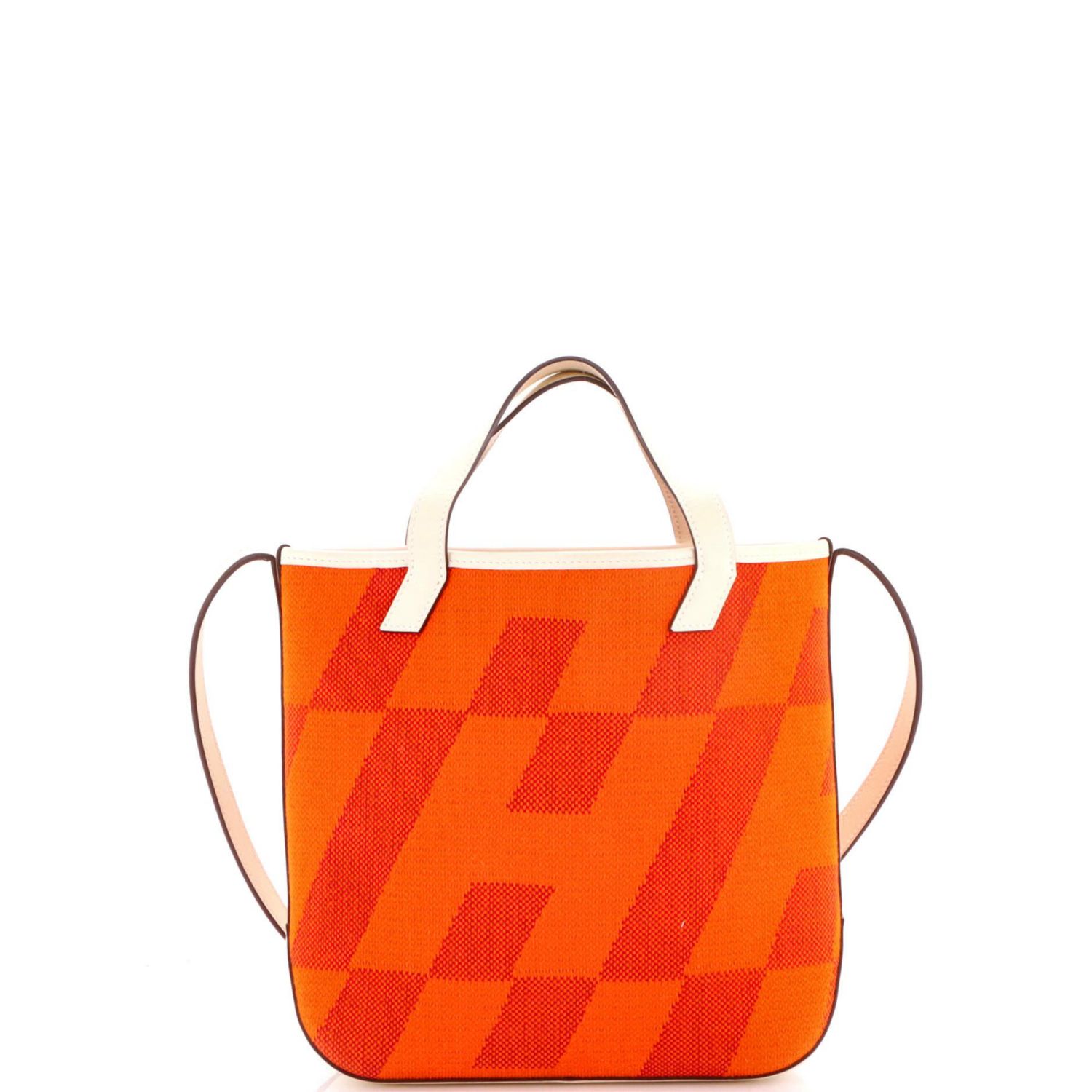 27 Cabas H en Biais Tote Canvas with Leather
