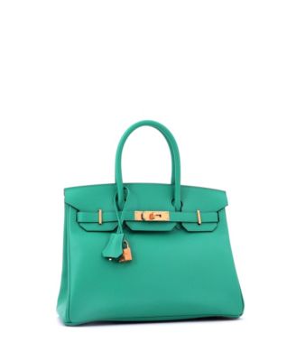 Birkin 30 Handbag Green Epsom with Gold Hardware