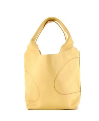 Debossed Cut-Out Hobo Bag Leather