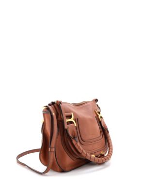 Small Marcie Satchel Leather