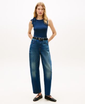 Women's Bow Detail Crew Neck Tank Top