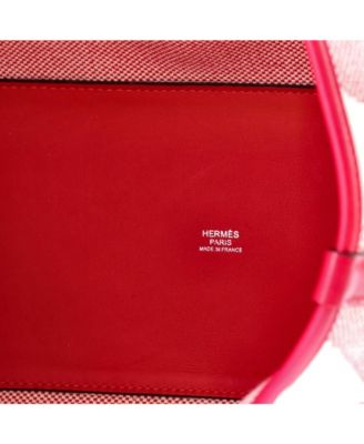 40 Cabas H en Biais Tote Canvas with Leather