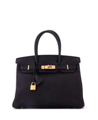 Birkin 30 Handbag Black Togo with Gold Hardware