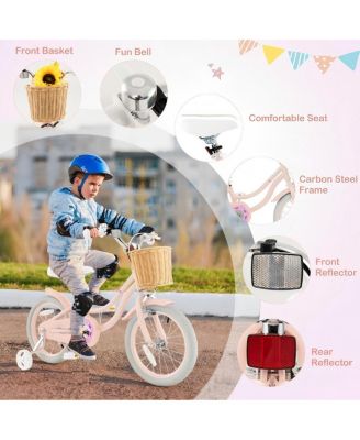 16 Inch Kids Bike with Adjustable Handlebar for Girls Boys Ages 4-7