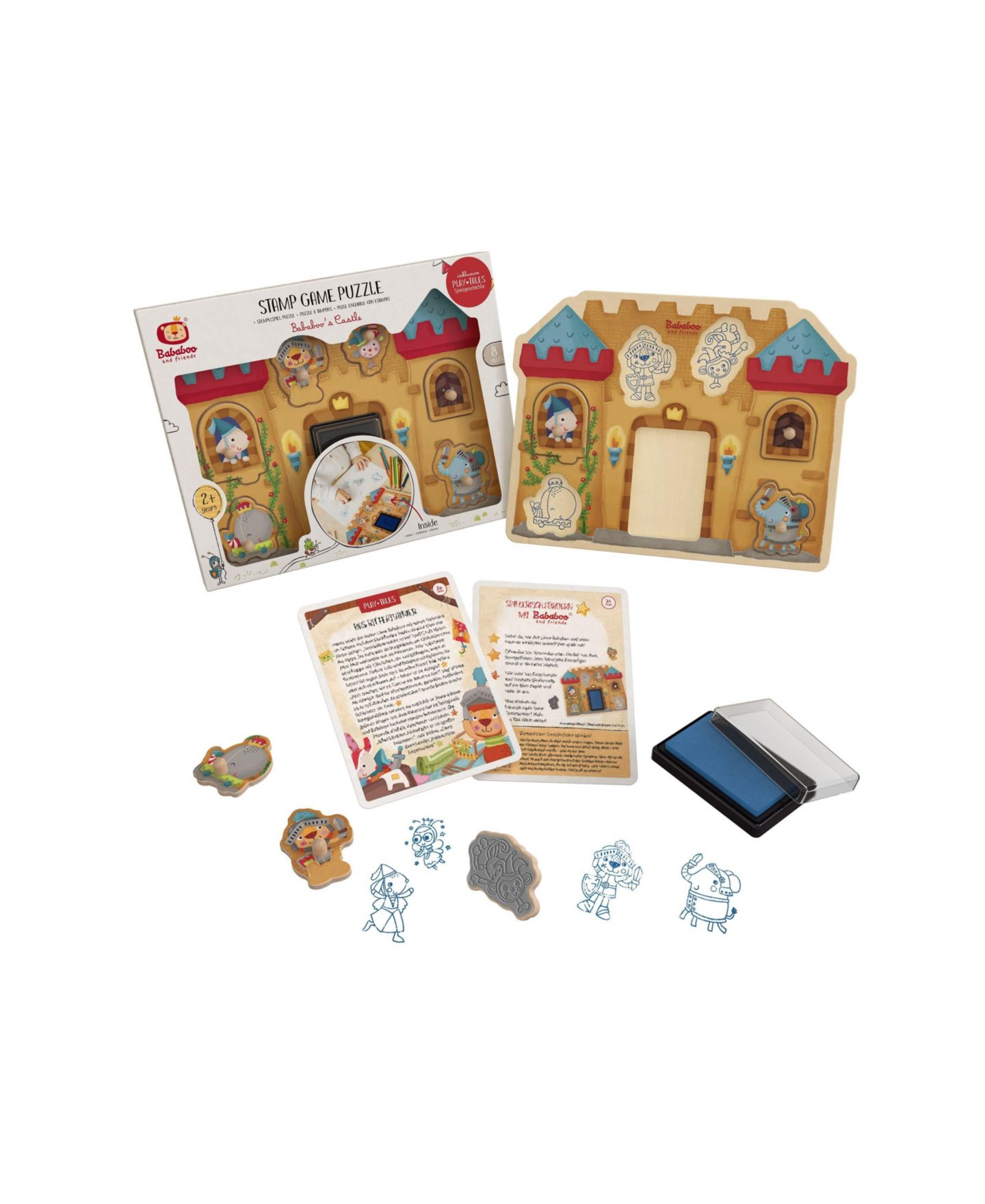 Развивающий набор Bababoo and friends Lion Castle: 8 деталей-пазлов и штампы, от 2 лет, цвет: Open Miscellaneous — фото 5