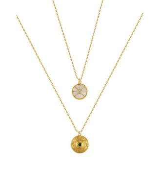Compass Layered Necklace Set
