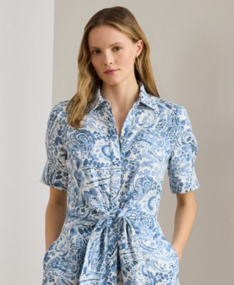 Women's Point Collar Shirt Dress