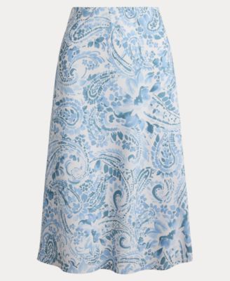 Women's Paisley A-Line Midi Skirt