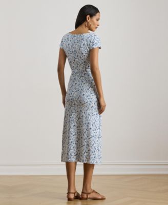 Women's Floral Boat Neck Dress