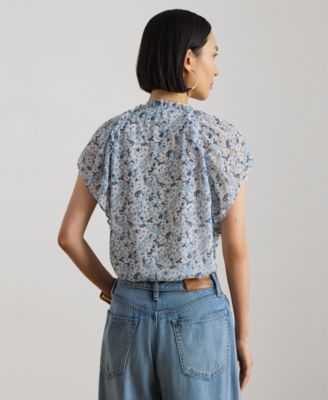 Women's Floral V-Neck Blouse