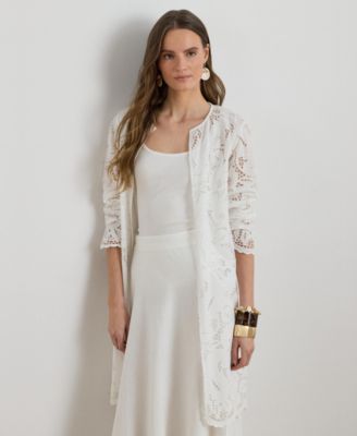 Women's Paisley-Eyelet Tunic Jacket