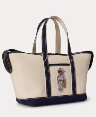 Women's Bear Canvas Mini Shopper Tote