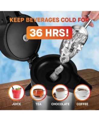 Thermal Coffee Carafe Dispenser 85 oz: Insulated Hot/Cold Stainless Steel