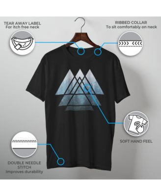 Men's Sacred Geometry Triangles Misty Forest Short Sleeve T-Shirt