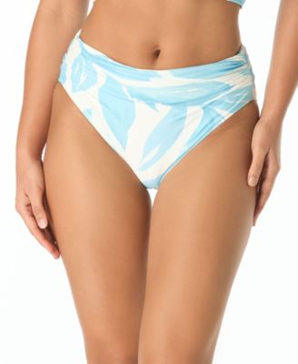 Women's Shirred High Cut Full Coverage Bottoms