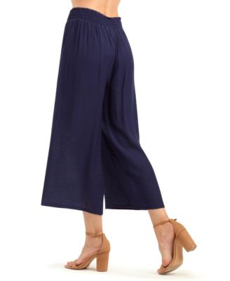 Women's Textured Wide-Leg Low-Rise Pants