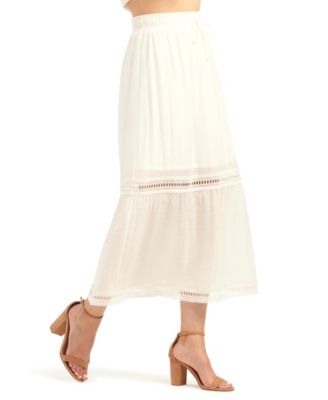 Women's Gauzy Textured Pull-On Maxi Skirt