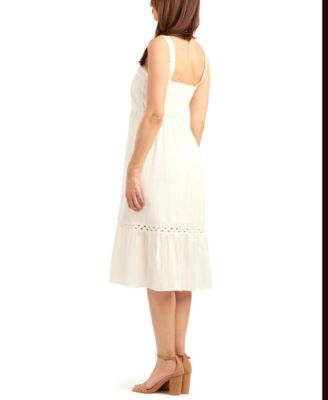 Women's Solid Striped Dobby Pull-On Dress