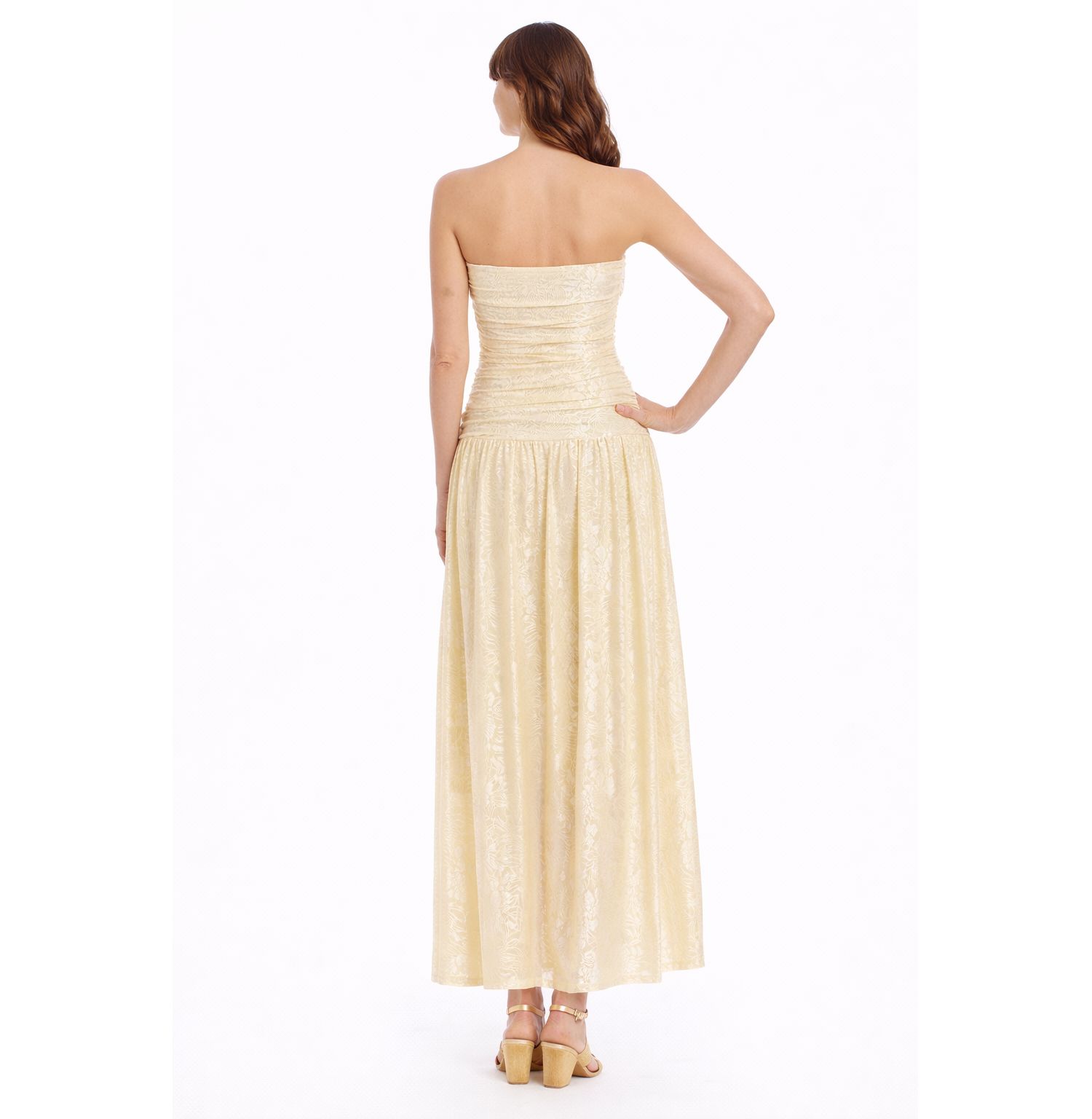 Women's Natasha Strapless Jacquard Maxi Dress
