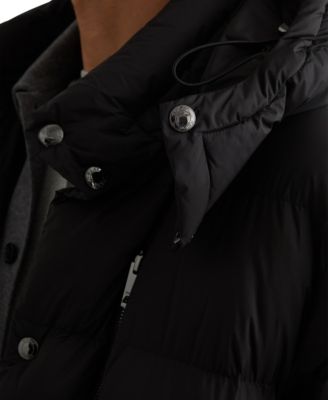 Men's Detachable-Hood Quilted Puffer Coat