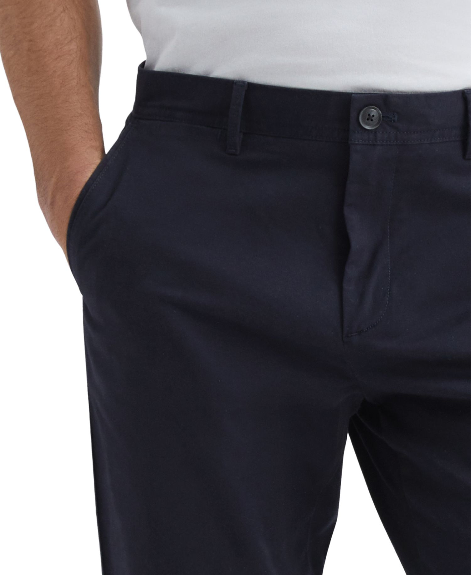 Men's Pitch Washed-Cotton Slim-Fit Chinos Pants