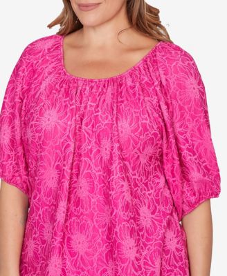 Plus Size Textured Convertible Knit Top