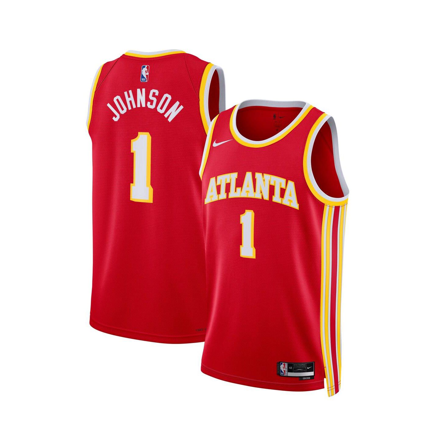 Топ Nike Jalen Johnson Red Atlanta Hawks Swingman Icon Edition Jersey — фото 1