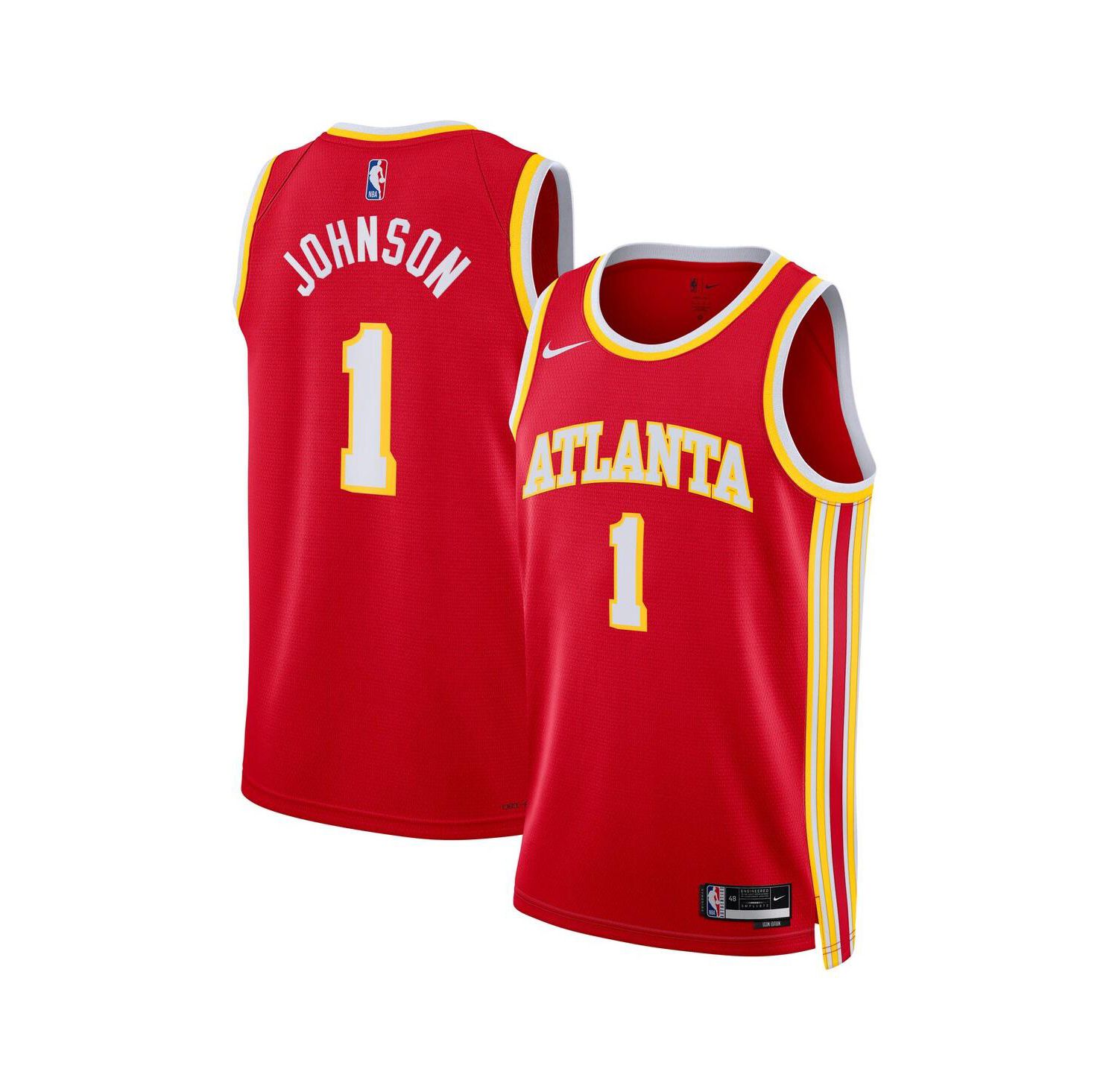 Men's and Women's Jalen Johnson Red Atlanta Hawks Swingman Icon Edition Jersey