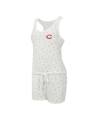 Women's Cream Cincinnati Reds Gardner Hacci Knit Romper