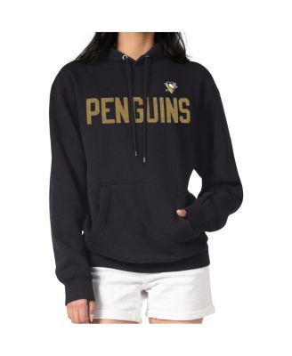 Women's Black Pittsburgh Penguins Dot Print Pullover Hoodie