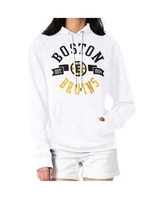 Women's White Boston Bruins City Graphic Fleece Pullover Hoodie