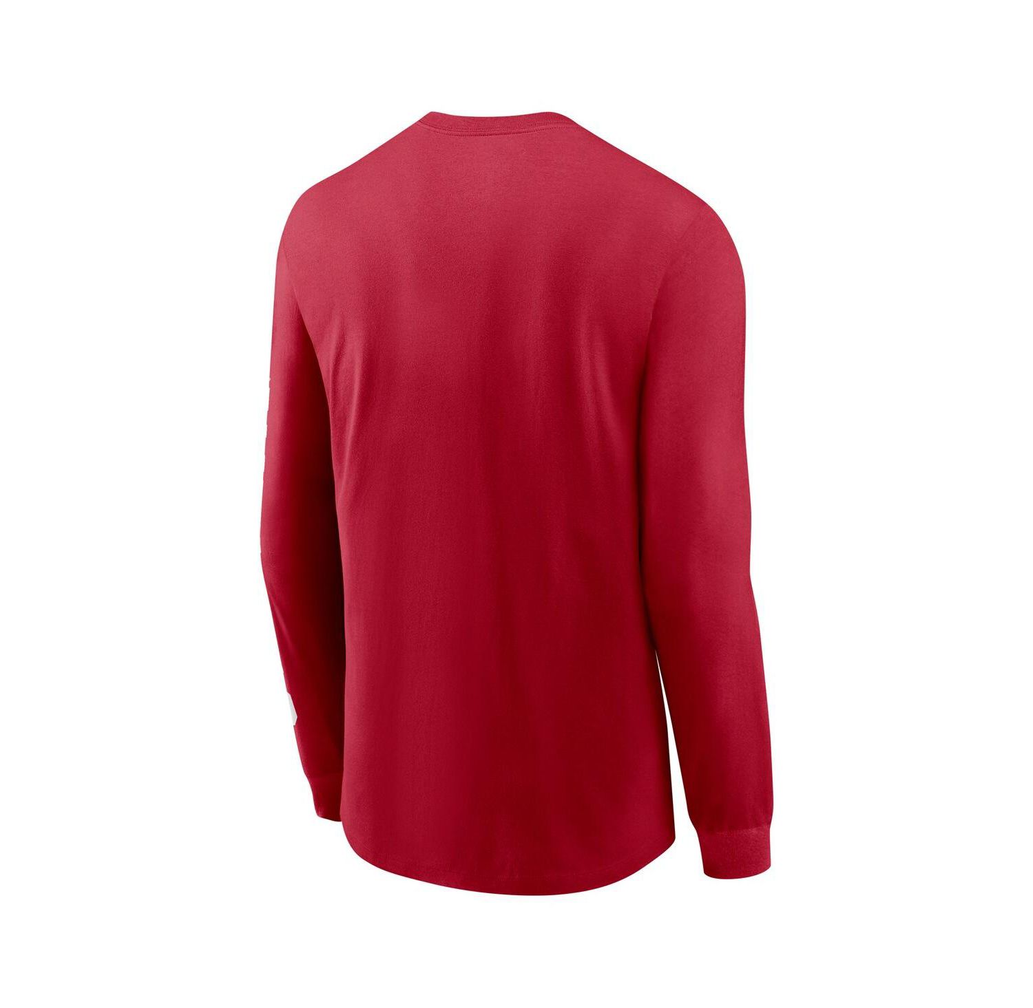 Men's Crimson Oklahoma Sooners Basketball Icon Two-Hit Long Sleeve T-Shirt