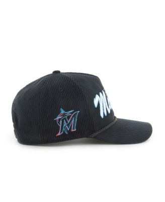 Men's Black Miami Marlins Corduroy Hitch Adjustable Hat