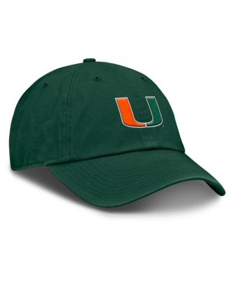 Men's Green Miami Hurricanes Squad Club Adjustable Hat