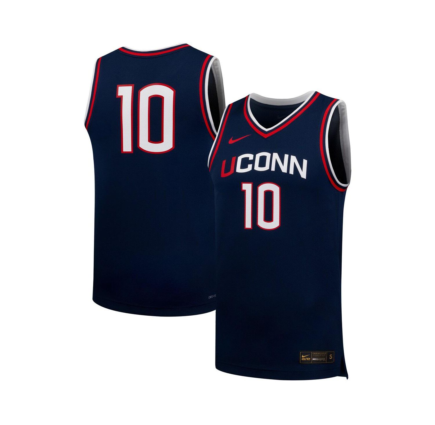 Men's and Women's 10 Navy UConn Huskies Replica Basketball Jersey