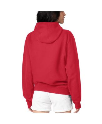 Women's Red Cincinnati Reds Flowers Graphic Pullover Hoodie