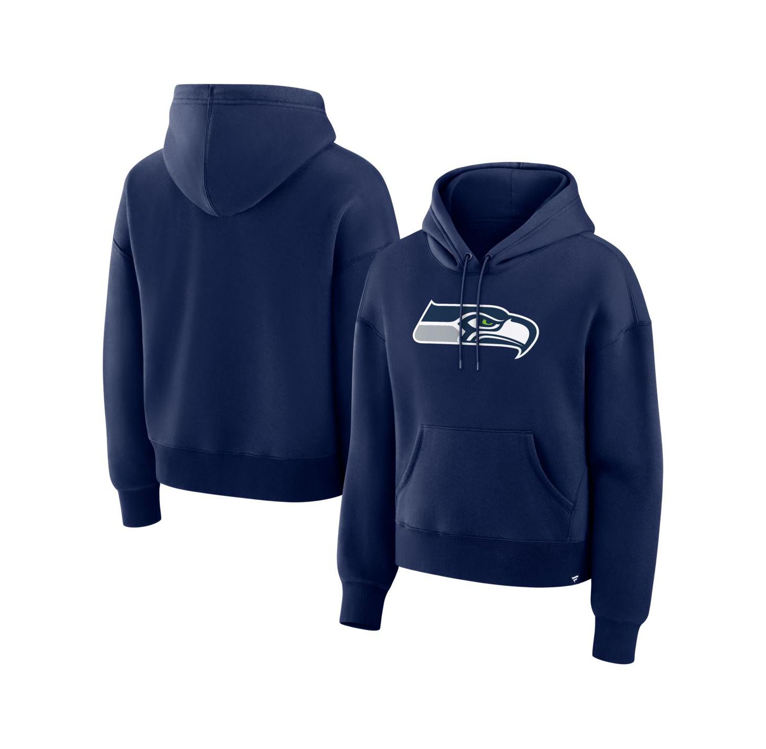 Women's College Navy Seattle Seahawks Relaxed High Hip Essential Legacy Hoodie