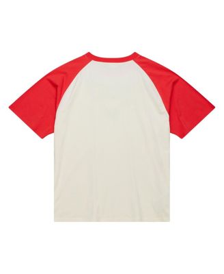 Women's Cream Boston Red Sox Boyfriend Raglan T-Shirt