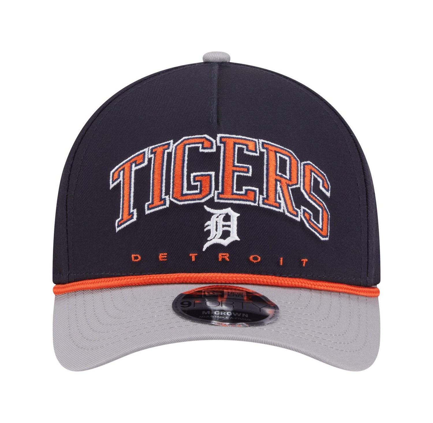 Men's Navy/Gray Detroit Tigers Arch 9FORTY A-Frame M-Crown Adjustable Hat