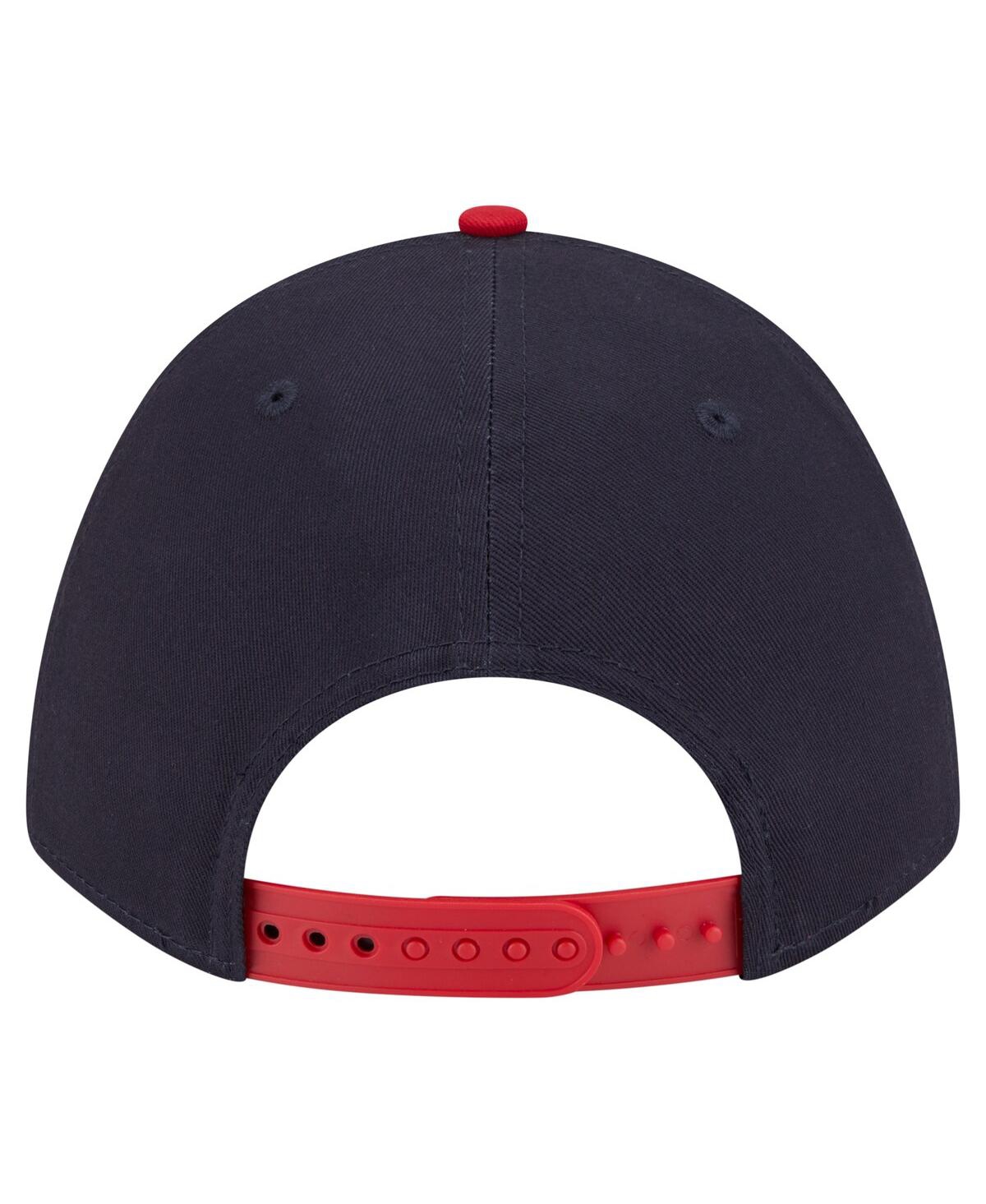 New Era Men's Navy/Red Atlanta Braves Arch 9FORTY A-Frame M-Crown Adjustable Hat