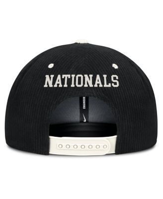 Men's Black Washington Nationals Pro Corduroy Structured Snapback Hat