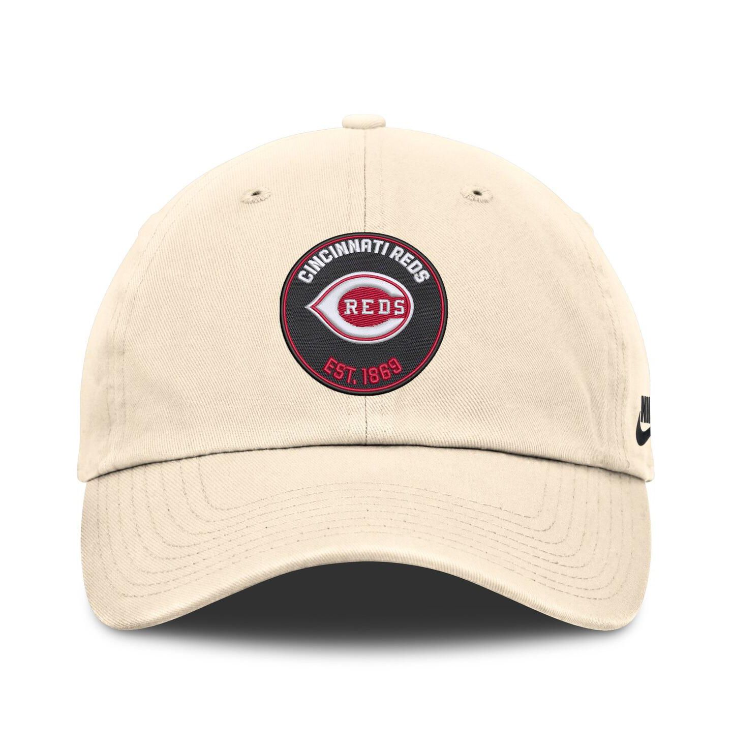 Мужская кепка Nike Natural Cincinnati Reds Cooperstown Collection Club Adjustable Hat — фото 2