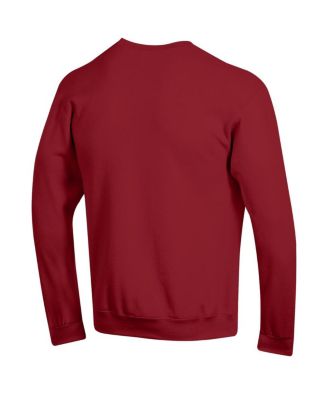 Men's Crimson Indiana Hoosiers Basic Arch Fleece Pullover Sweatshirt
