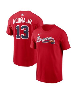 Men's Ronald Acu&ntilde;a Jr. Red Atlanta Braves Home Name & Number T-Shirt