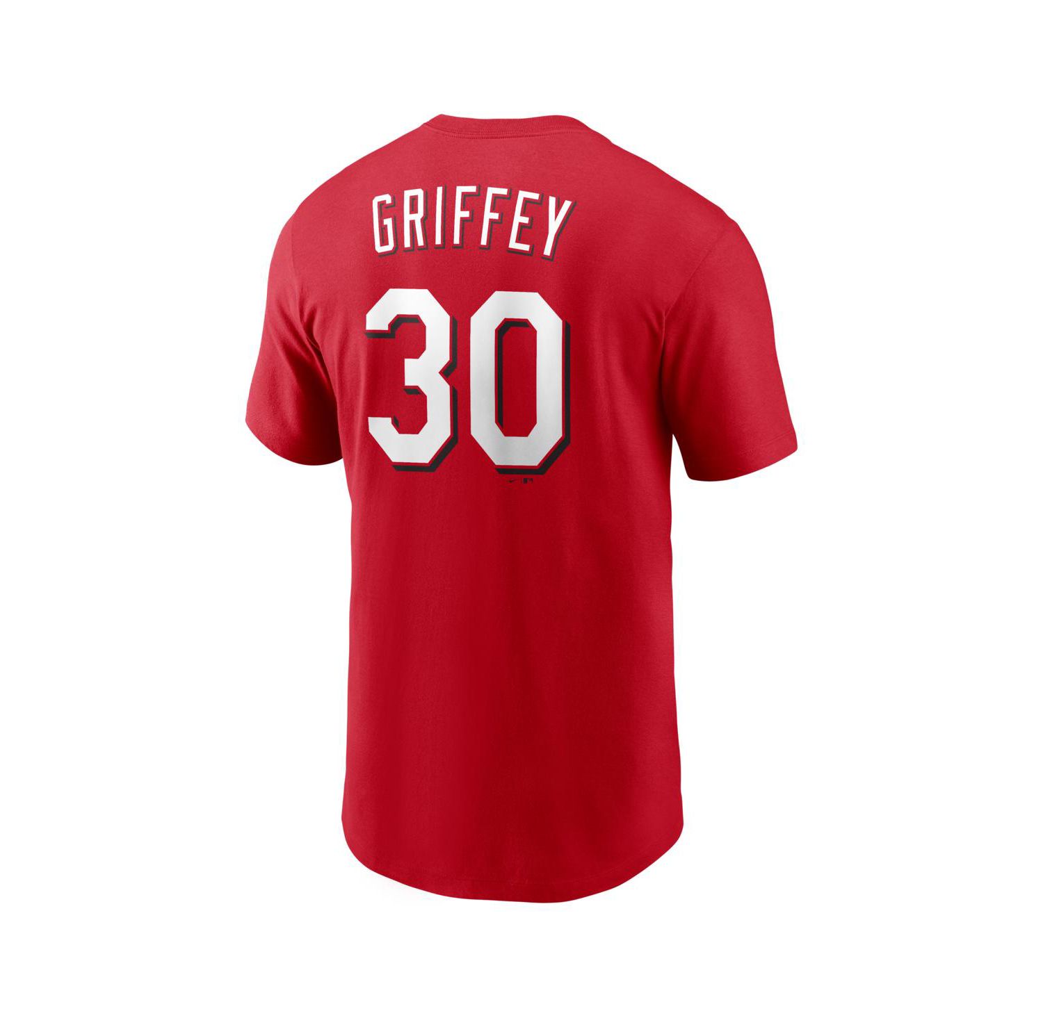 Men's Ken Griffey Jr. Red Cincinnati Reds Cooperstown Collection Name & Number T-Shirt