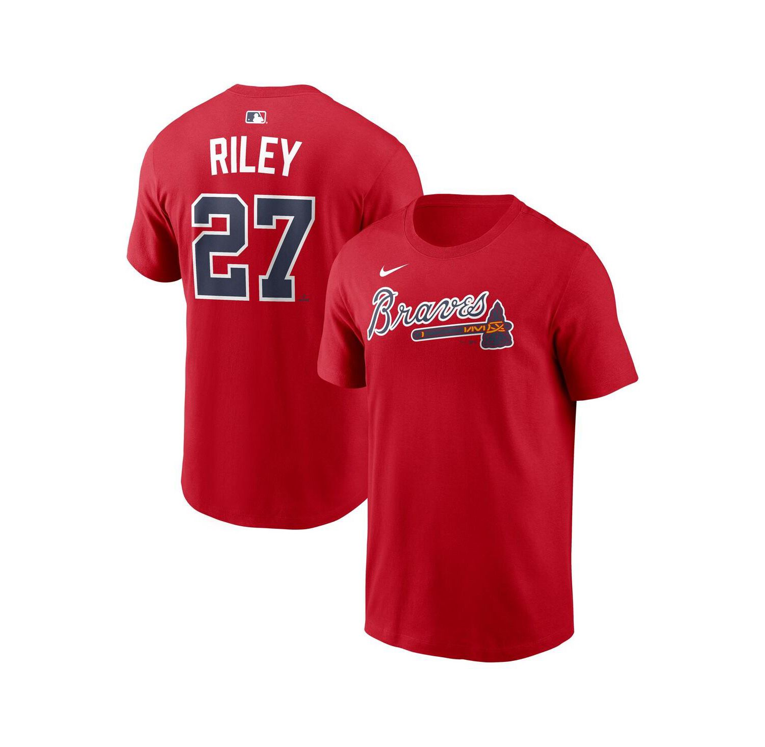 Men's Austin Riley Red Atlanta Braves Home Name & Number T-Shirt